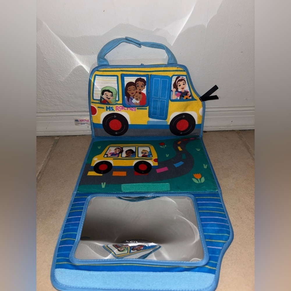 Ms. Rachel Tummy Time Activity Bus Baby Play Puzzle with Mirror - Picture 2 of 6